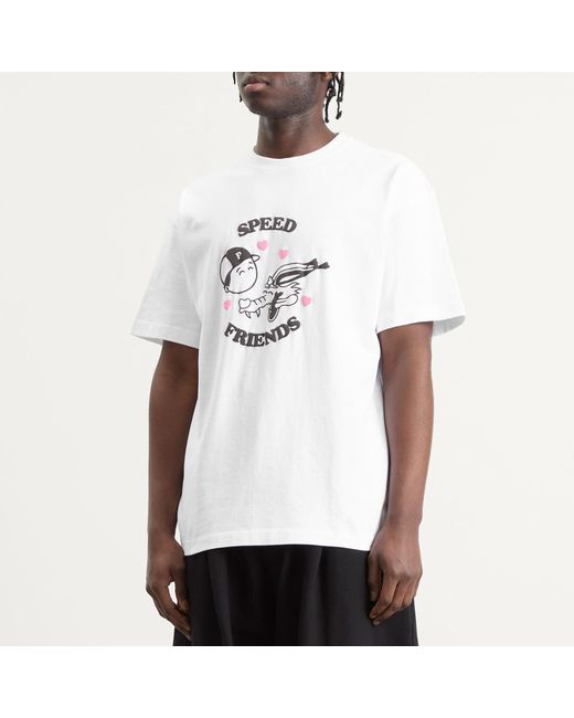 Pawa Speed Sports White Friends T-Shirt for men