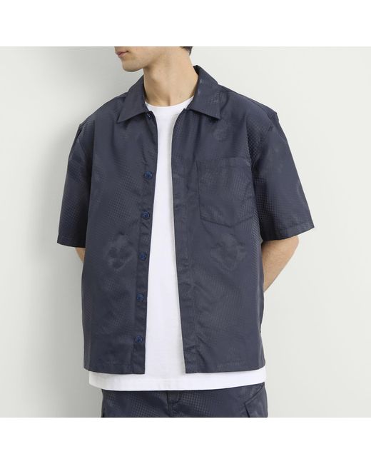 Casablanca Blue Monogram Shirt for men