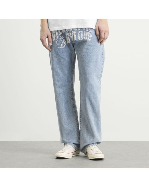 BBCICECREAM Blue Arch Logo Denim Jeans for men