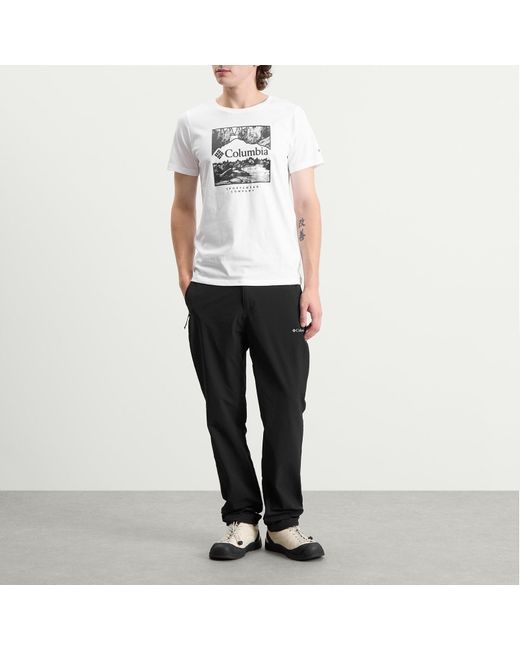 Columbia White Csc Seasonal Logo T-Shirt for men