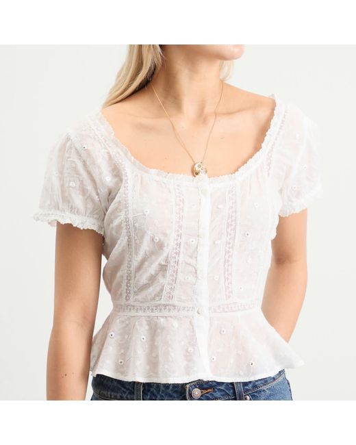 Rixo White Sandi Top