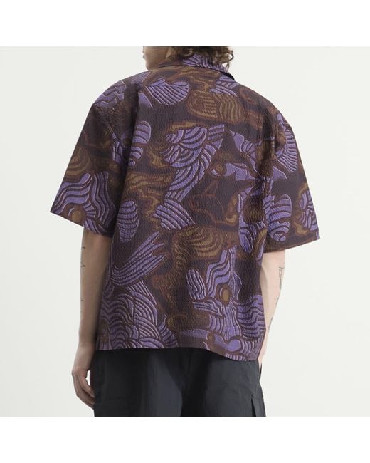 A Kind Of Guise Purple Samata Vacation Shirt for men