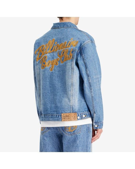 BBCICECREAM Blue Script Logo Denim Jacket for men