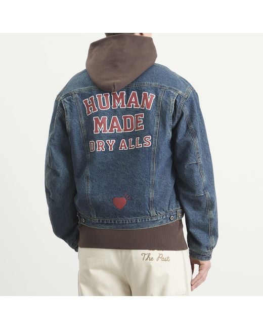 Human Made Blue Corduroy Collar Denim Jacket for men