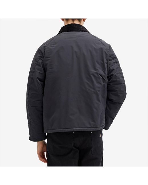 ジャケット・アウター Barbour TRANSPORT PADDED JACKET 38 Barbour Transport Padded Casual Jacket - Black | Editorialist