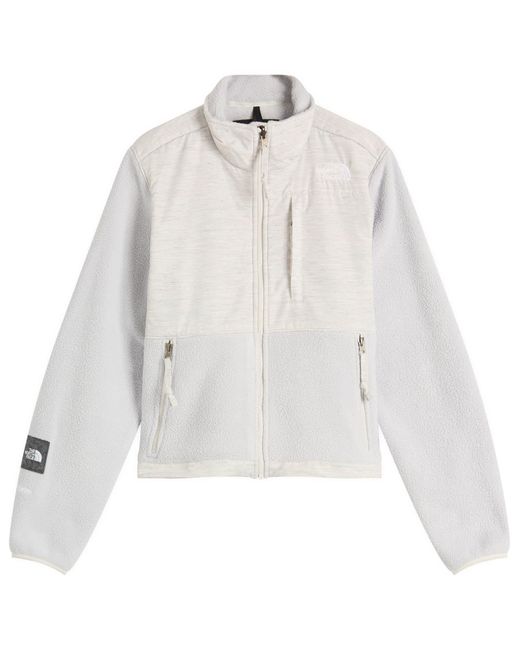 The North Face White Regrind Denali Jacket