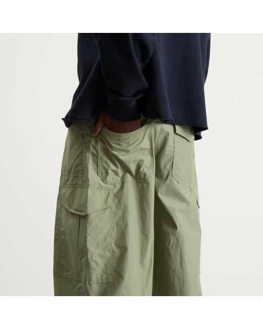 FRIZMWORKS Green Nylon Cargo Balloon Pants for men