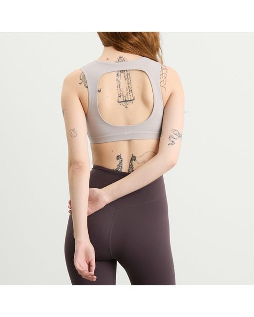 Nike White Zenvy Sports Bra