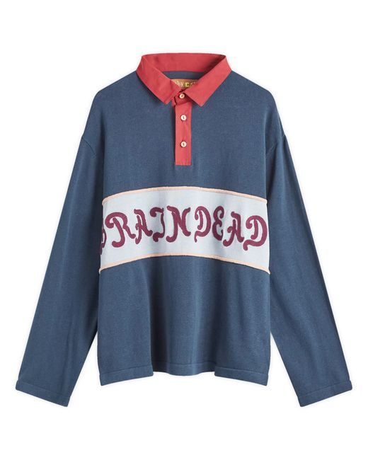 BRAIN DEAD rugby polo 【M】 Adidas x Brain Dead Polo Shirt – Oneness Boutique