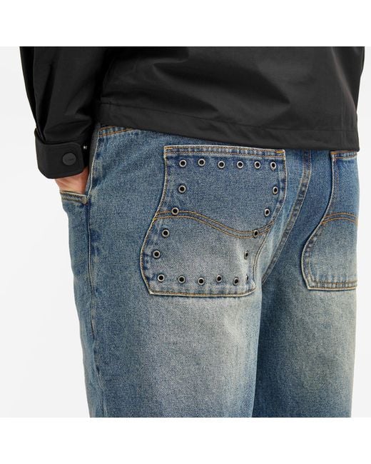 Dime Blue Classic Relaxed Denim Pants for men