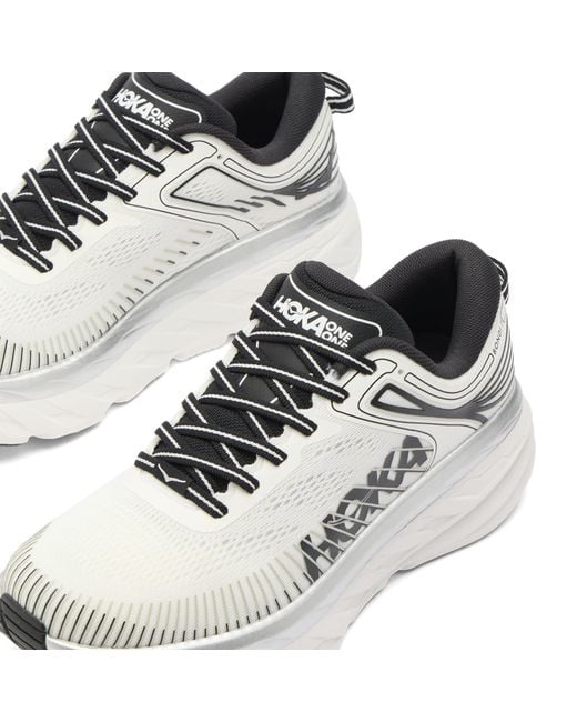 Hoka One One White Bondi 7 Sneaker