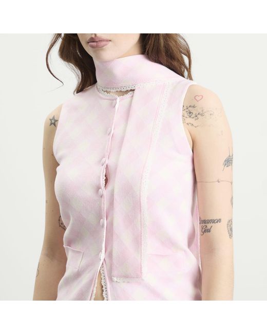 House Of Sunny Pink Ladies Peggy Vest