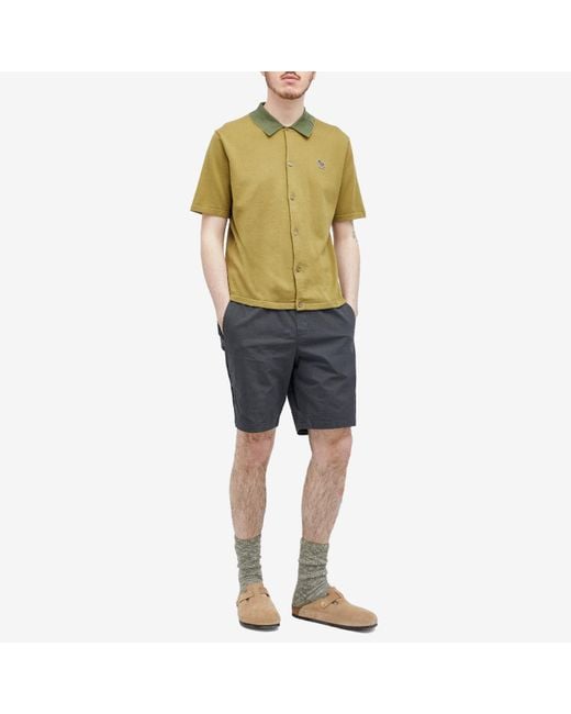Paul Smith Green Short Sleeve Knit Shirt for men