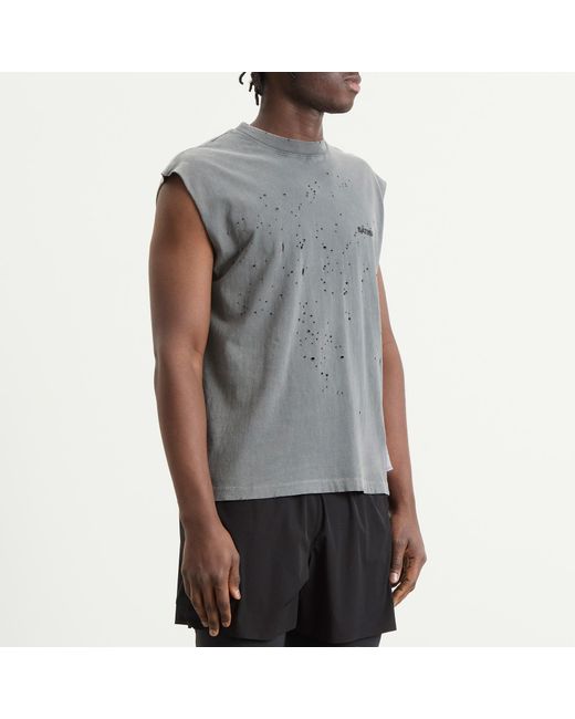 Satisfy Gray Mothtech Muscle Tee for men