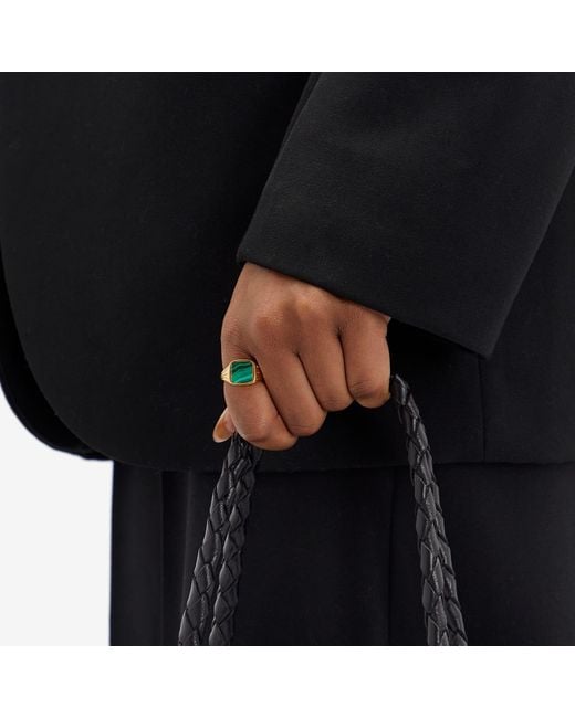 Missoma Multicolor X Lucy Williams Malachite Signet Ring