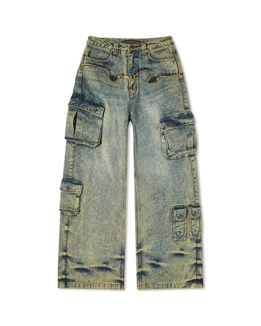 ANDERSSON BELL Green Simiz Denim Cargo-Jeans