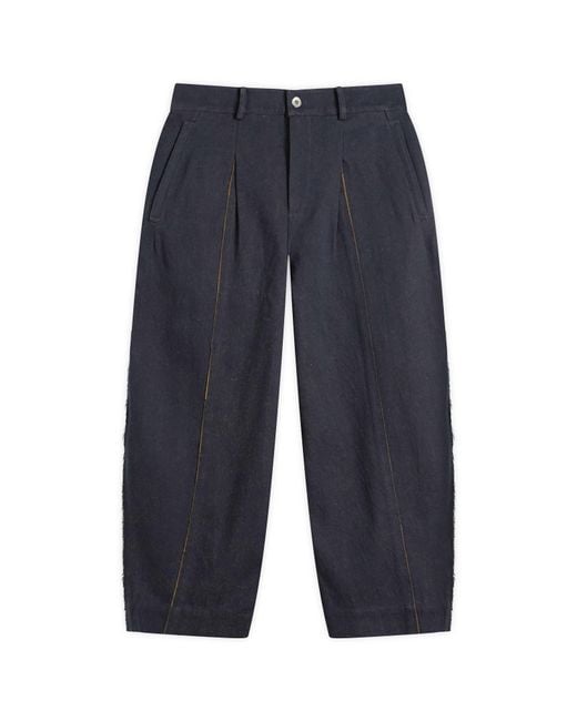 Ganter Blue Cottonopolis Trousers for men