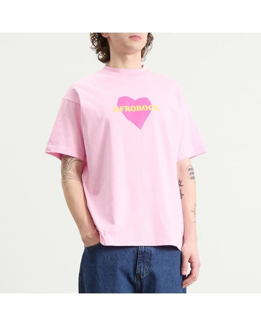 TGB Pink Afro Rock Love T-Shirt for men