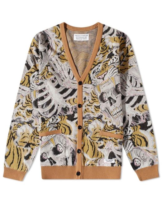 Wacko Maria X Time Lehi Type 2 Jacquard Cardigan in Brown for Men