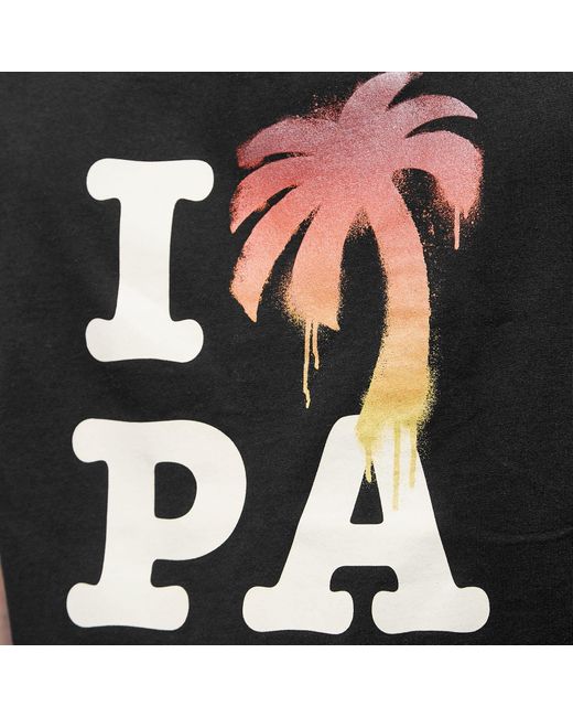 Palm Angels Black I Love Pa T-Shirt for men