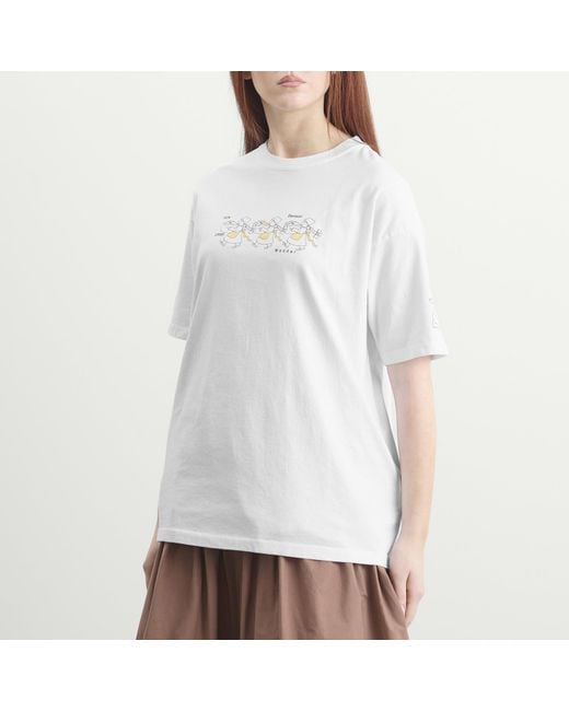 Damson Madder White Sundried Washing Line Boyfriend T-Shirt