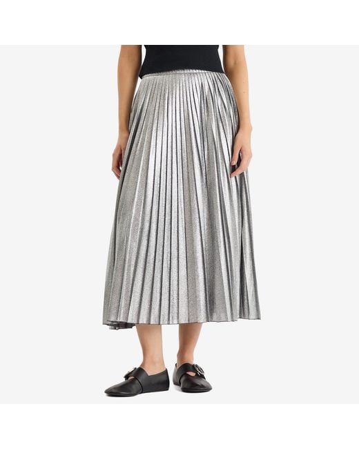Weekend by Maxmara Gray Gamma Pleated Skirt
