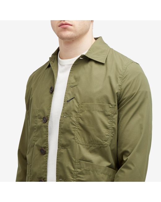 Universal Works Green Recycled Bakers Jacket for men