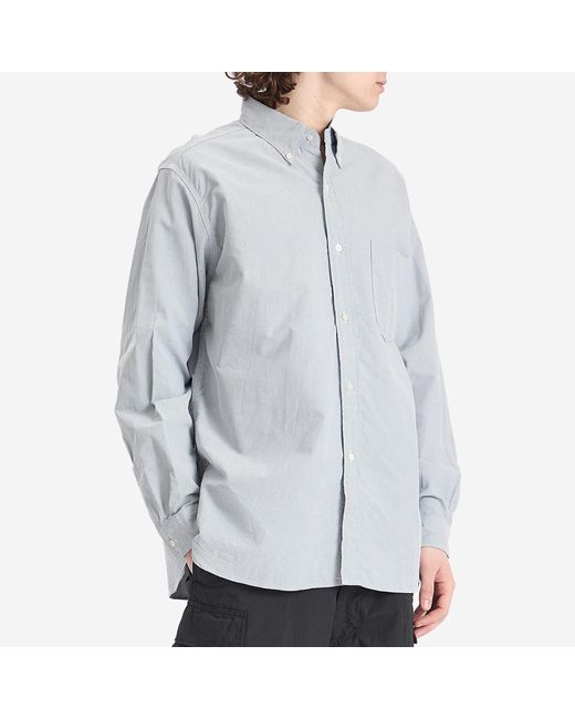 Nanamica Blue Button Down Wind Shirt for men