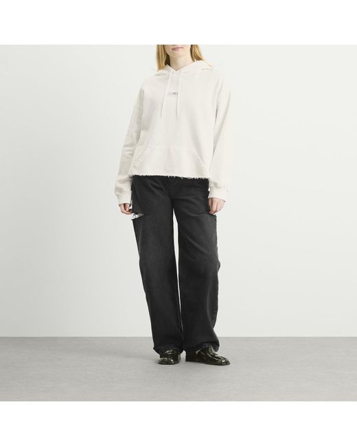 Maison Margiela White Mm6 Hoodie
