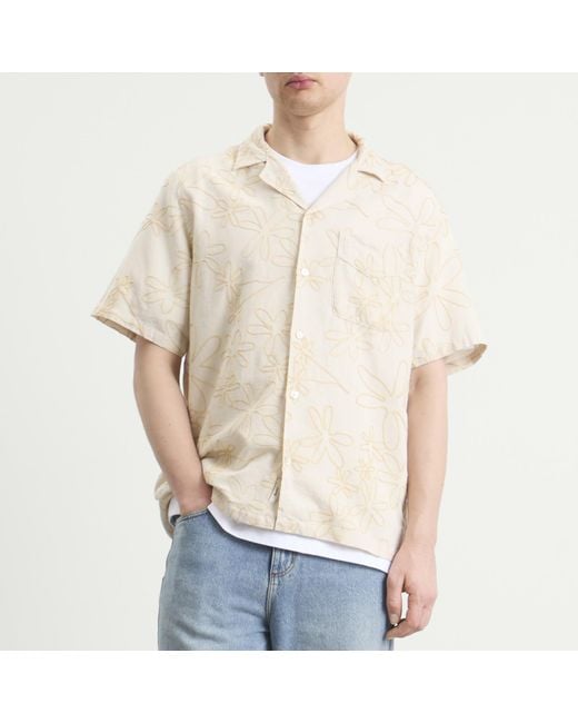 Forét Natural Peer Embroidery Regular Fit Ss Shirt for men