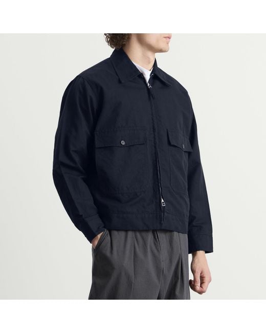 Universal Works Blue Linen Slub Weave S130 Jacket for men
