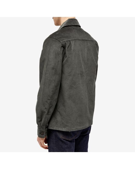 Fred Perry Gray Cord Overshirt for men