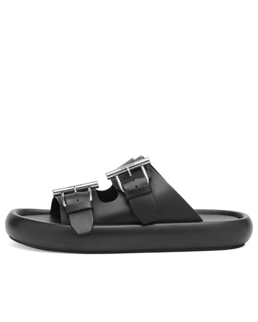 Alexander McQueen Black Double Strap Sandal for men