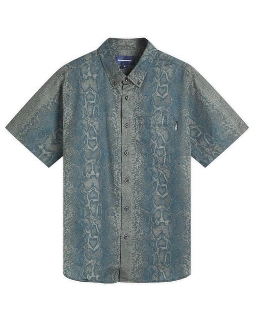 Thisisneverthat Blue Python Shortsleeve Shirt for men