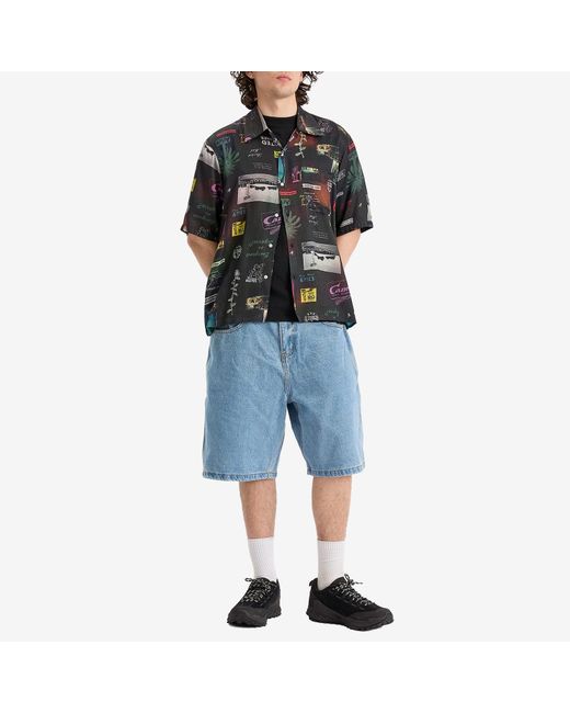 Aries Black Motel Luxe Hawaiian Shirt for men