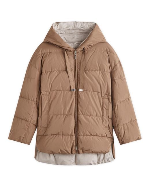 Max Mara Brown Quilted Maxi Coat