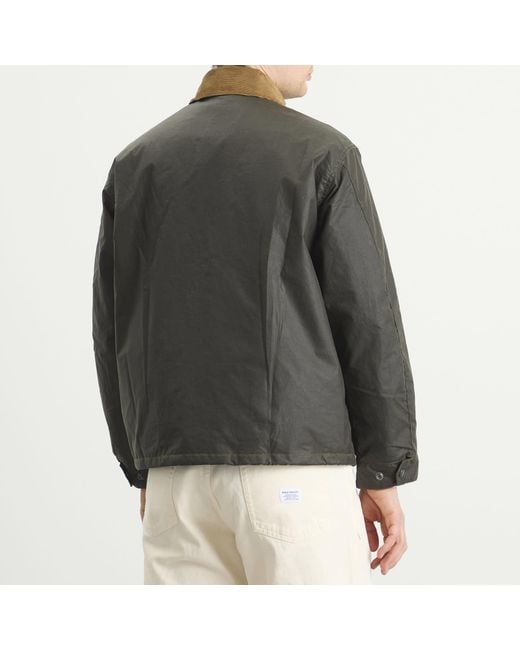 Barbour Gray Heritage+ Modified Endurance Wax Jacket for men