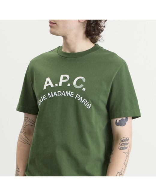 A.P.C. Green Vintage T-Shirt for men