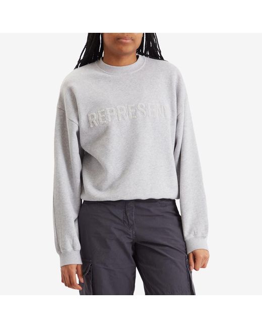 Represent White Owners Club Everyday Logo Crew Sweatshirt