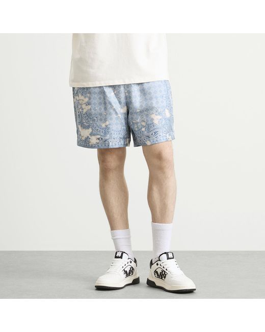 Amiri Blue Bleach Bandana Short for men