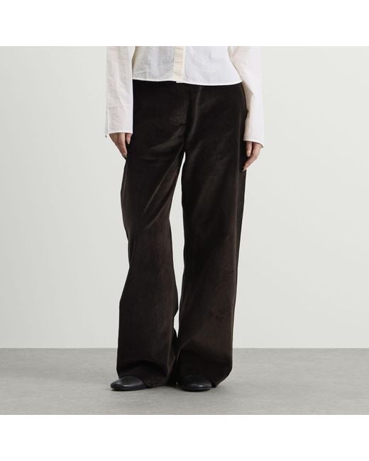 Studio Nicholson Black Grange Relaxed Curved Leg Pant