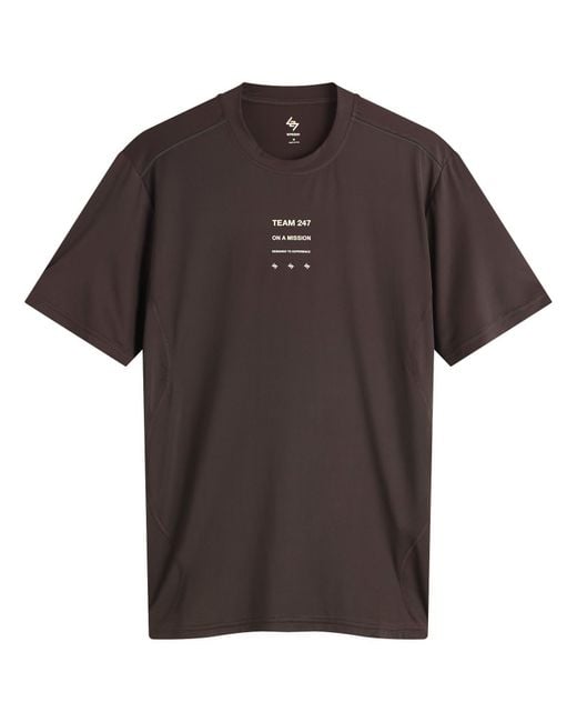 REPRESENT 247 Brown Short Sleeve Runner T-Shirt for men