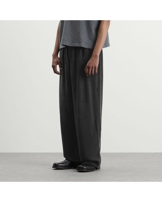 MKI Miyuki-Zoku Gray Ribbed Cupro Wide Leg Pants for men
