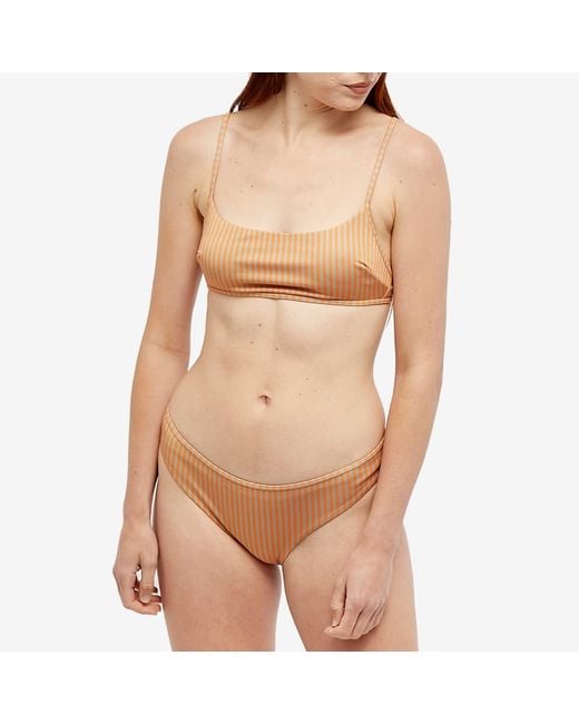 Samsøe & Samsøe Natural Leah Striped Bikini Bottom