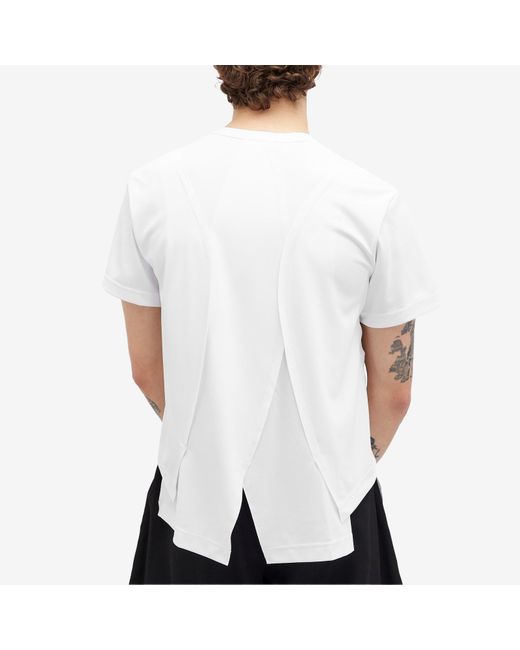 Comme des Garçons White Honeycomb Panel T-Shirt for men