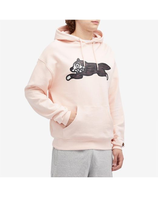 ICECREAM Pink Woodgrain Running Dog Popover Hoodie for men