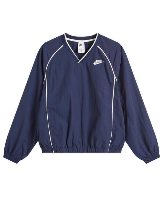 v neck windbreaker pullover nike