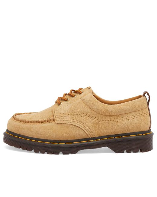 Dr. Martens Brown Lowell Hairy Suede Shoe Sneakers for men
