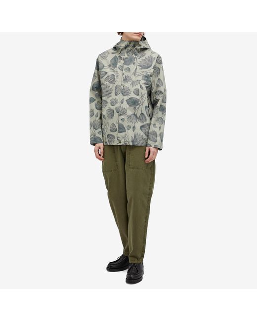 Paul Smith Gray Pixilated Flower Print Hooded Jacket for men