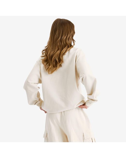 Skims White Boyfriend Fleece Pullover